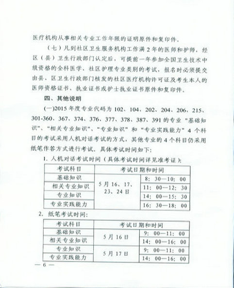 福建省龍海市2015年衛(wèi)生資格考試報(bào)名時(shí)間