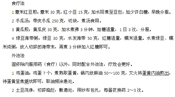 小兒濕疹的食療方法和外治法都是什么