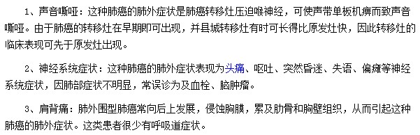 肺癌患者會有哪些患病的體征表現(xiàn)？