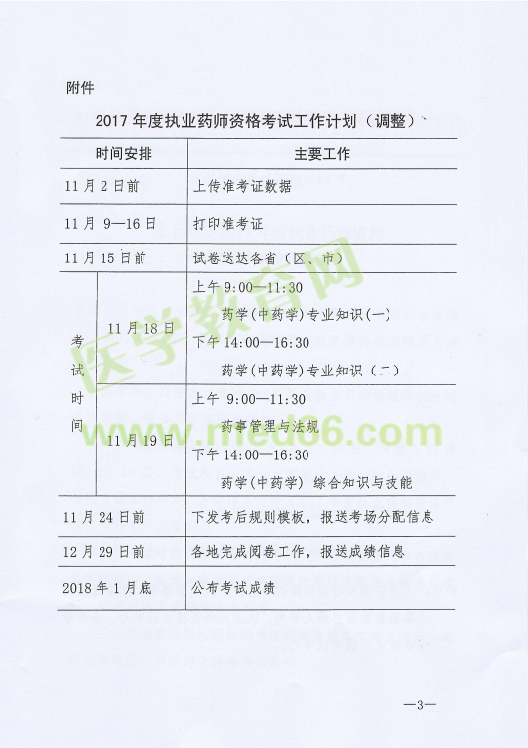 【緊急通知】2017年執(zhí)業(yè)藥師考試時間推遲至11月18、19日