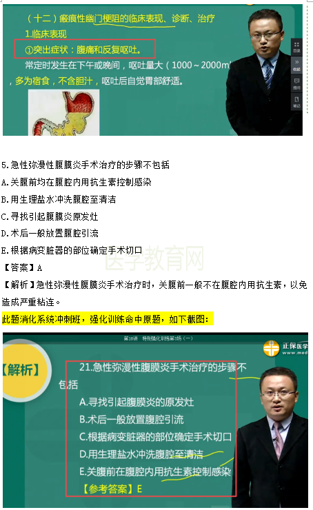 醫(yī)學教育網(wǎng)課程 VS 2018年臨床執(zhí)業(yè)醫(yī)師試題（第三單元）