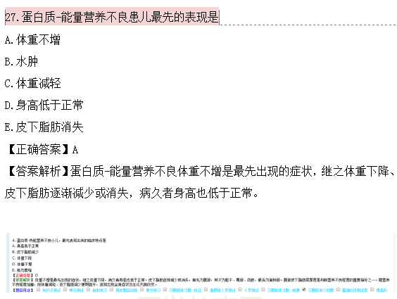 醫(yī)學(xué)教育網(wǎng)課程vs2018年臨床執(zhí)業(yè)醫(yī)師試題圖文對比第四單元（3）