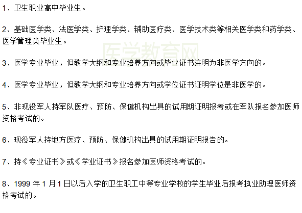 不能報考2019年執(zhí)業(yè)醫(yī)師資格證的情況是什么？