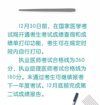 2018年醫(yī)師“一年兩試”第二次考試成績查詢時(shí)間確定