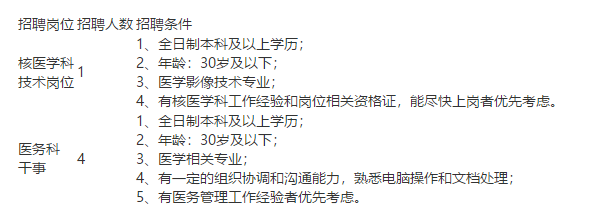 2021年1月份中旬云南省個舊市人民醫(yī)院招聘核醫(yī)學(xué)科及醫(yī)務(wù)科干事崗位啦