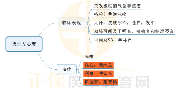 6.急性左心衰的臨床表現(xiàn)和治療思維導圖