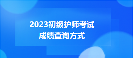 2023年度初級(jí)護(hù)師考試成績(jī)查詢(xún)方式，get！