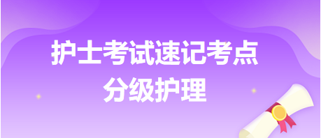 2024護(hù)士執(zhí)業(yè)資格考試速記考點：分級護(hù)理