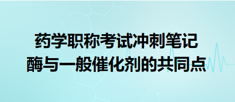 酶與一般催化劑的共同點-2024藥學職稱考試沖刺筆記