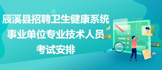 懷化市辰溪縣招聘衛(wèi)生健康系統(tǒng)事業(yè)單位專業(yè)技術人員考試安排