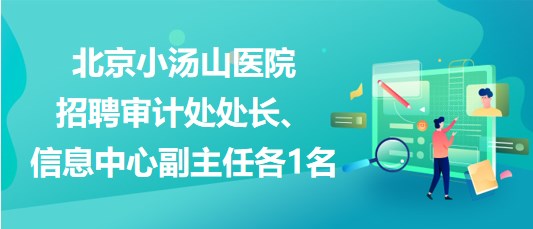 北京小湯山醫(yī)院2023年招聘審計處處長、信息中心副主任各1名