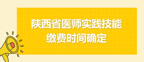 陜西省2024年醫(yī)師實(shí)踐技能繳費(fèi)時間