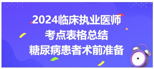 糖尿病患者術前準備